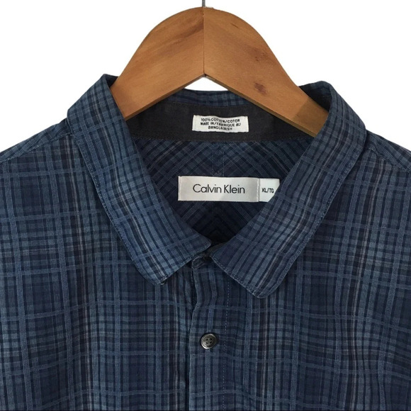 BF97 Calvin Klein Designer Trendy Button Shirt XL - Picture 3 of 3